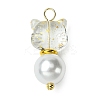 2Pcs Glass Beads Pendants PALLOY-JF03385-3