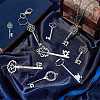 16pcs 8 style Tibetan Style Alloy Big Pendants FIND-SC0001-79-5