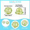 30Pcs UV Plating Acrylic Bead Caps PACR-TA0001-17E-5
