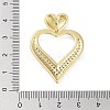 Rack Plating Brass Micro Pave Clear Cubic Zirconia Pendants KK-H474-19G-07-3