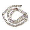 Electroplate Transparent Glass Beads Strands GLAA-C029-02A-06-2