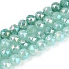 Anti-Tarnish Electroplate Glass Beads Strands GLAA-N064-6mm-08-1