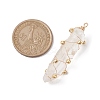 Copper Wired Electroplated Natural Quartz Crystal Pendants PALLOY-JF02626-01-2