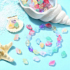 100Pcs 10 Colors Transparent Spray Paint Glass Beads GLAA-CJ0002-72-6
