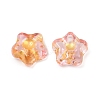 Electroplate and Golden Metal Enlaced Glass Beads EGLA-T029-02J-2