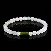 Natural Southern Jade Round Beads Stretch Bracelets WG583E5-10-1