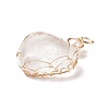 Natural Quartz Crystal & Freshwater Pearl Pendants PALLOY-JF01661-06-2