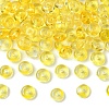 111Pcs Electroplate Transparent Colours Rainbow Glass Seed Beads SEED-YW0002-93D-1