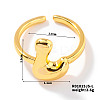 Fashionable Letter Brass Open Cuff for Women UR6840-12-1
