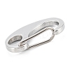 Non-Tarnish 304 Stainless Steel Push Gate Snap Keychain Clasp Findings STAS-C024-10P-3