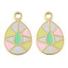 Ion Plating(IP) 304 Stainless Steel Enamel Charms STAS-U032-06G-02-1