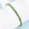 304 Stainless Steel Enamel Cuff Bangles for Women LS-BJEW-H637-02A-G-1