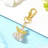 Angel Glass & Alloy Pendant Decorations HJEW-MZ00360-09-1