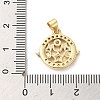 Rack Plating Brass Micro Pave Clear Cubic Zirconia Pendants KK-A206-09G-3