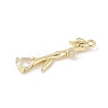 Brass Micro Pave Cubic Zirconia Pendants KK-M326-13B-G-2