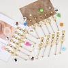 16Pcs Alloy Beadable Bar Keychain for DIY Crafts Jewelry Making KEYC-SZ0001-17PG-6