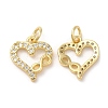 Eco-Friendly Brass Micro Pave Cubic Zirconia Pendants KK-M246-40G-1