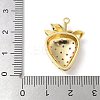 Brass Micro Pave Cubic Zirconia Pendants KK-P290-39G-3