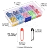 200Pcs 10 Colors Spray Painted Iron Safety Pins IFIN-YW0001-38-4