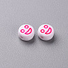 White Opaque Acrylic Beads MACR-N008-42-A-3