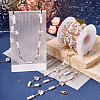 DIY Brass Glass Butterfly and Plastic Imitation Pearl Beaded Chains Necklace Jewelry Kits DIY-TA0010-49-6