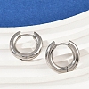 202 Stainless Steel Polishing Hoop Earrings EJEW-M106-02P-02-3