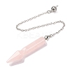 Natural Rose Quartz Pointed Dowsing Pendulums G-Q184-04C-P-2