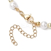 Glass & Shell Pearl &  Synthetic Non-magnetic Hematite Beaded Necklaces NJEW-JN04976-6