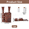 Rectangle PU Leather Medieval Waist Belt Bag with 2Pcs Glass Potion Bottles AJEW-WH0752-297B-2