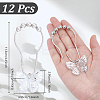 12Pcs Butterfly Acrylic with Iron Shower Curtain Rings for Bathroom HJEW-NB00293-2