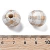 Christmas Printed Schima Wood European Beads WOOD-G023-18A-3