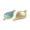 Rack Plating Brass Connector Charms KK-K346-25G-02-2