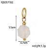 Natural Rose Quartz & Quartz Crystal & Picture Jasper Faceted Bicone Charms G-OY009-87G-2