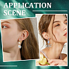 32Pcs 4 Colors Brass Micro Pave Cubic Zirconia Screw Clip-on Earring Findings KK-SC0005-55-5