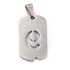 Non-Tarnish 304 Stainless Steel Pendants STAS-O127-B09-2