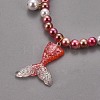 Plastic Imitation Pearl Stretch Bracelets and Necklace Jewelry Sets X-SJEW-JS01053-03-3