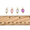 100Pcs Clear Acrylic Faceted Cube Connector Charms PALLOY-FS00042-01-5