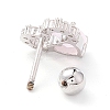 Double Heart Cat Eye Stud Earrings for Women LS-EJEW-A065-13P-2