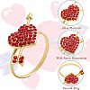 Arrow & Heart Alloy Napkin Rings AJEW-FG0001-69-7