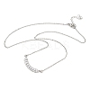 Brass with ABS Plastic Imitation Pearl Pea Pod Pendant Necklaces NJEW-P347-01P-4