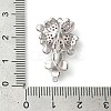 Brass Micro Pave Clear Cubic Zirconia Fold Over Clasps KK-G505-14A-P-3