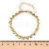 304 Stainless Steel Heart Link Chain Bracelets for Women STAS-H249-19G-4