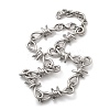304 Stainless Steel Barb Wire Link Chain Necklaces for Women Men NJEW-A043-04P-4
