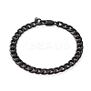 Men's 304 Stainless Steel Cuban Link Chain Bracelets BJEW-JB05917-02-1