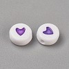 Acrylic Enamel Beads OACR-WH0003-04G-1