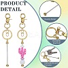 16Pcs Alloy Beadable Bar Keychain for DIY Crafts Jewelry Making KEYC-SZ0001-17PG-3