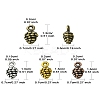 48Pcs 4 Colors Tibetan Style Alloy Pendants TIBEP-YW0001-80-3