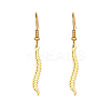 304 Stainless Steel Spine Dangle Earrings WC7930-2-1