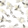 14Pcs 7 Styles ABS Plastic Imitation Pearl & Alloy Pendant Decorations HJEW-FS00042-02-3