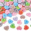 100Pcs Printed Opaque Resin Cabochons CRES-TA0001-71-3